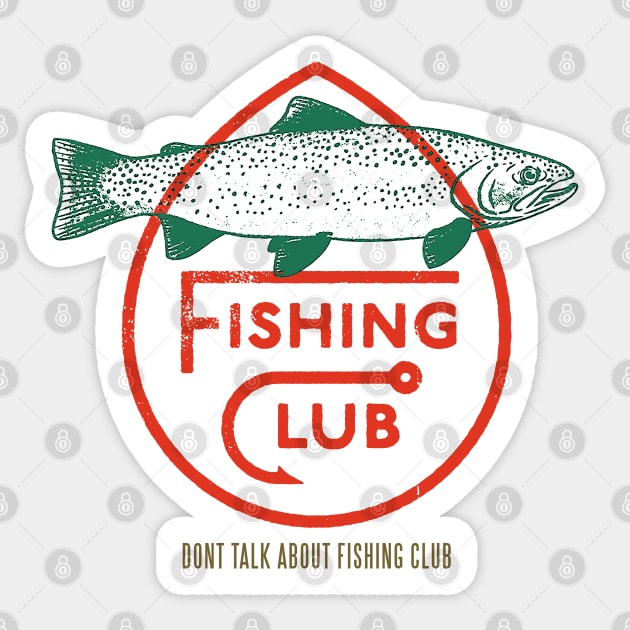 Fishing Club Sticker by Midcenturydave